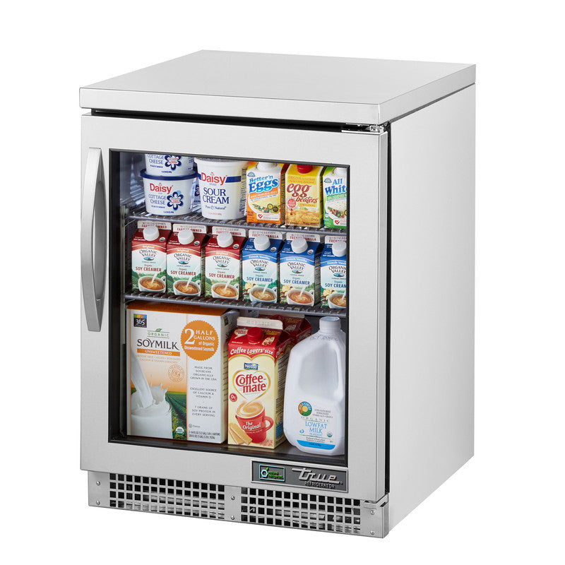 True TUC-24G-HC~FGD01 Undercounter Refrigerator, 24" Wide, 1 Door, 2 Shelves