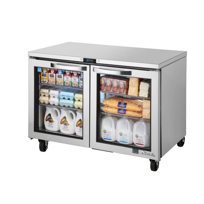 True TUC-48G-HC~SPEC3 Undercounter Refrigerator, 48 3/8" Wide, 2 Doors, 4 Shelves, Spec Series