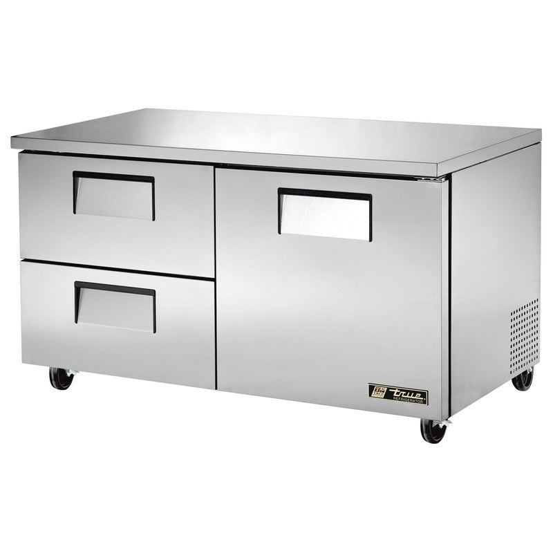 True TUC-60D-2-HC Undercounter Refrigerator, 60 3/8" Wide, 1 Door, 2 Shelves