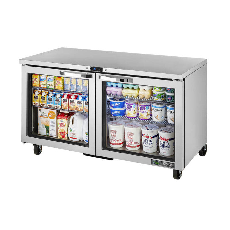 True TUC-60G-HC~SPEC3 Undercounter Refrigerator, 60 3/8" Wide, 2 Doors, 4 Shelves, Spec Series