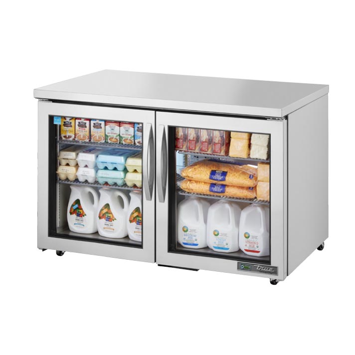 True TUC-48G-ADA-HC~FGD01 Undercounter Refrigerator, 48 3/8" Wide, 2 Doors, 4 Shelves
