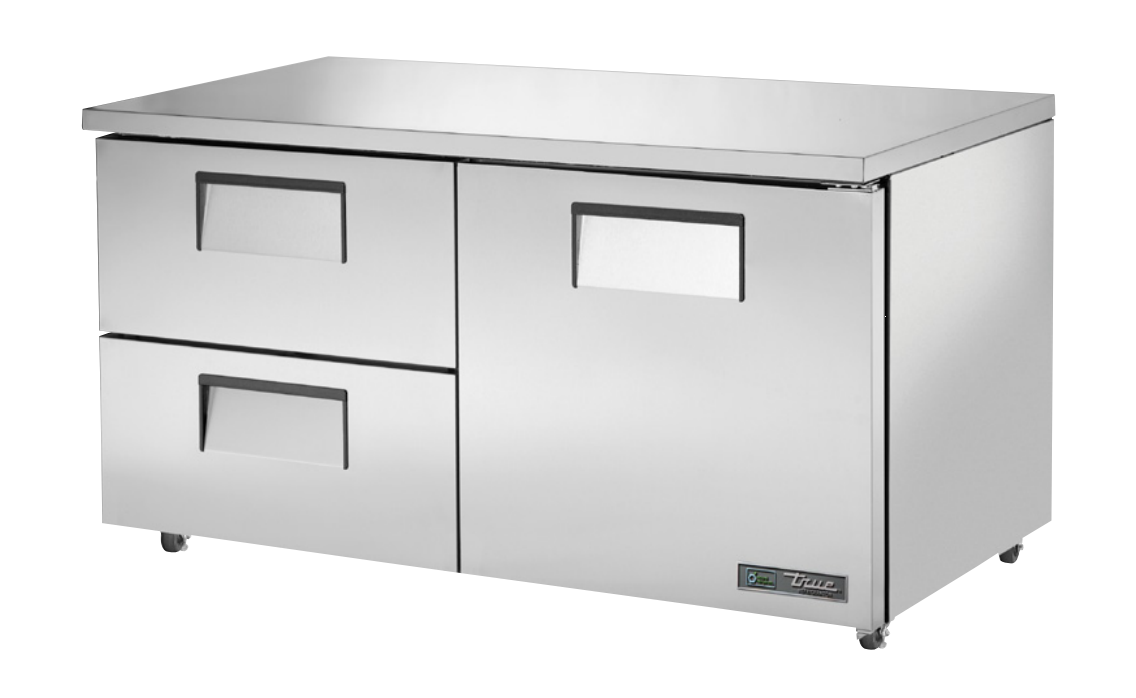 True TUC-60D-2-ADA-HC Undercounter Refrigerator, 60 3/8" Wide, 1 Door, 2 Shelves
