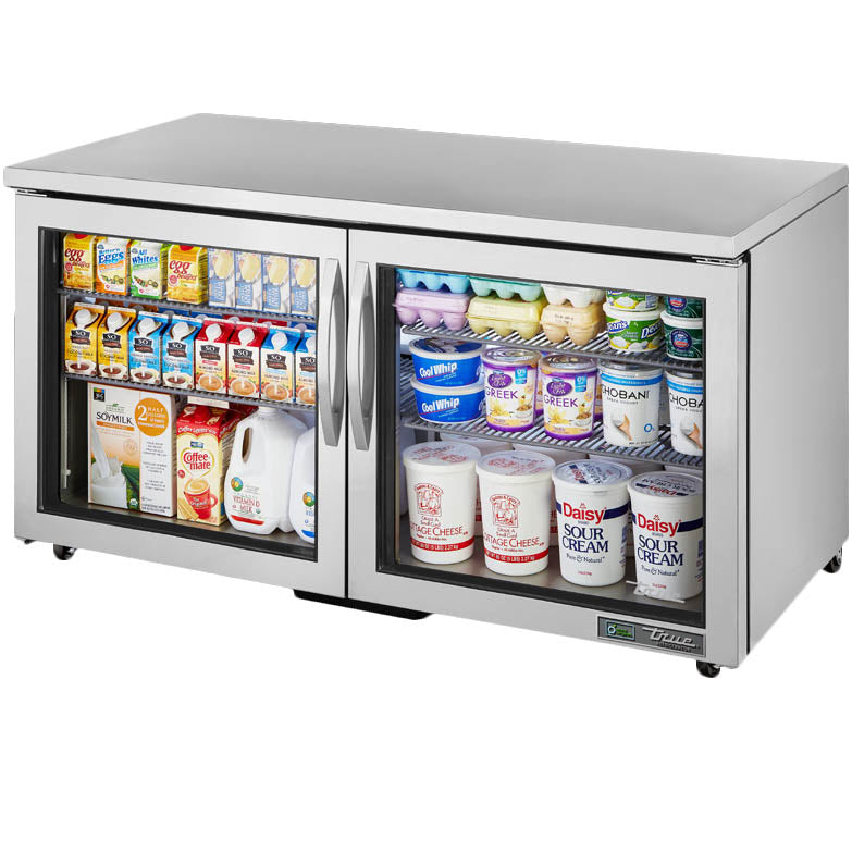 True TUC-60G-ADA-HC~FGD01 Undercounter Refrigerator, 60 3/8" Wide, 2 Doors, 4 Shelves