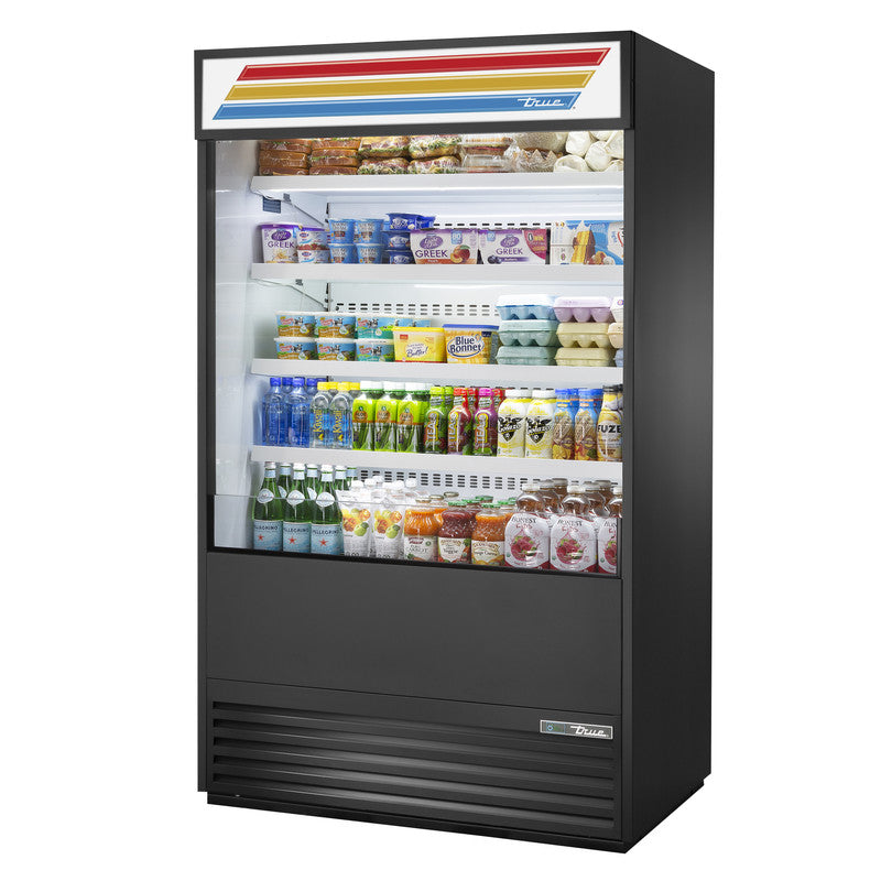True TOAM-48-HC~TSL01 Open Refrigerated Display Merchandiser, 48" Wide, 4 Shelves
