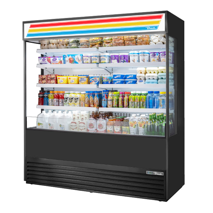 True TOAM-72GS-HC~TSL01 Open Refrigerated Display Merchandiser, 72" Wide, 8 Shelves