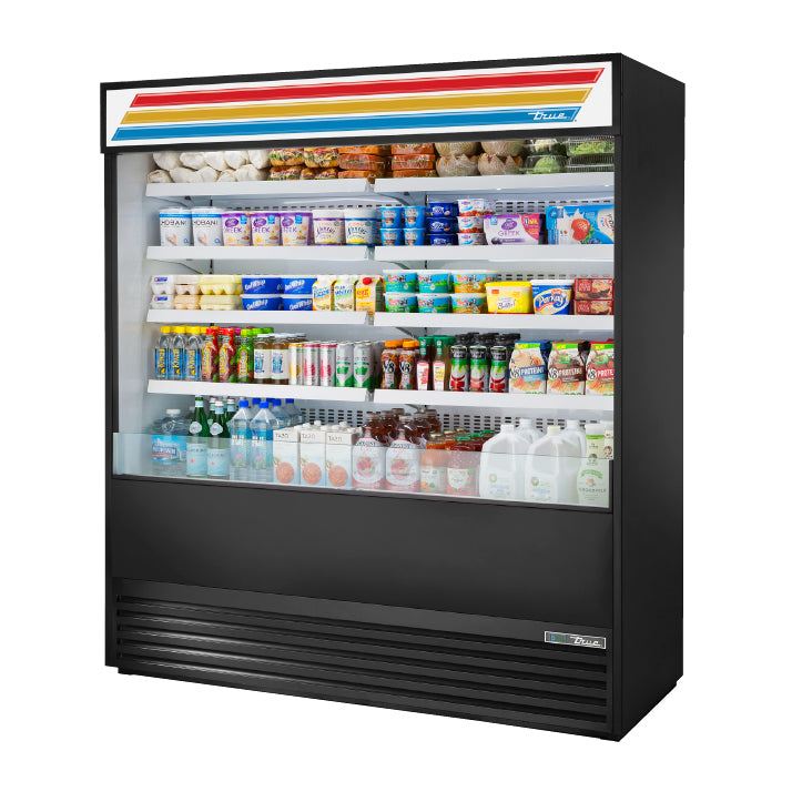True TOAM-72-HC~TSL01 Open Refrigerated Display Merchandiser, 72" Wide, 8 Shelves