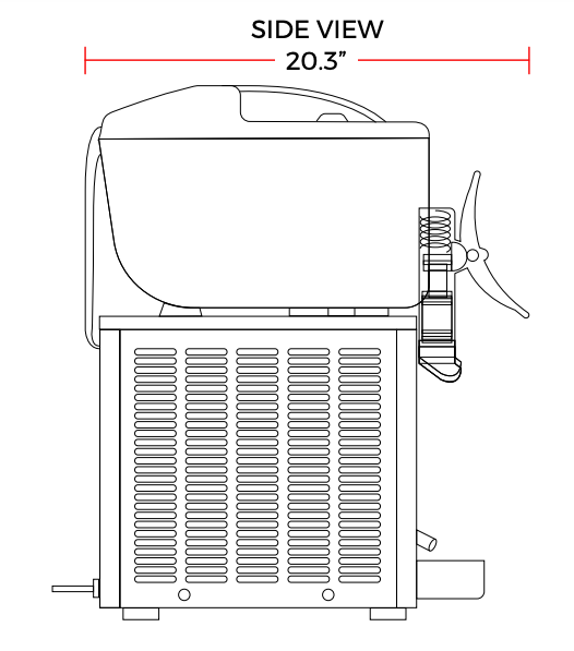 Coldline GRANITA-1 11" Single 3 Gallon Pourover Granita Slush Machine