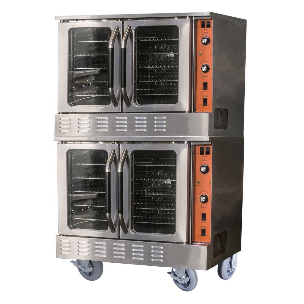 Cookline CC100-DBL 38" Gas Double Deck Full-Size Convection Oven, 108,000 BTU