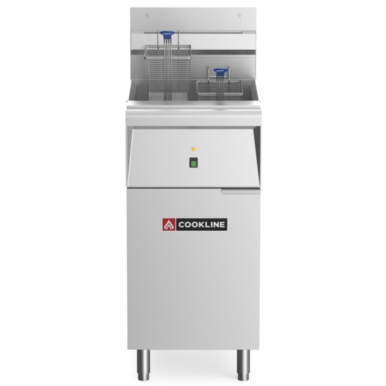 Cookline CF-40E-240-3 40 lb. Electric Floor Deep Fryer, 240V - 3 Phase