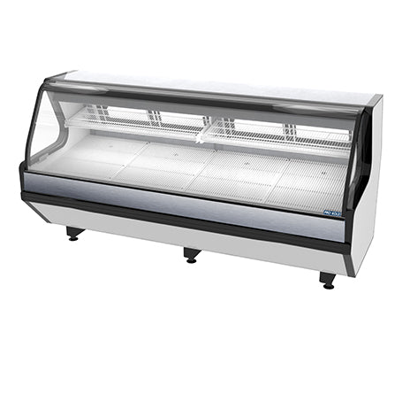 Pro-kold MCRU-100-W 98.5" Curved Glass Refrigerated Meat Case, Remote