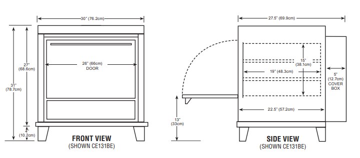 Peerless C131BE Single-Door Three Shelves Electric Bake Oven