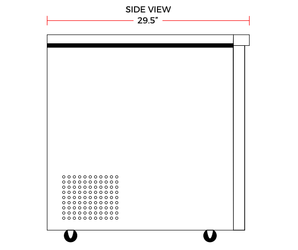 Coldline UC-48R 48" Undercounter Work Top Refrigerator, 12 Cu. Ft