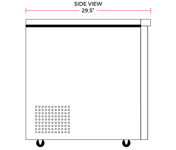 Coldline UC-60F 60" Undercounter Work Top Freezer, 15 Cu. Ft.