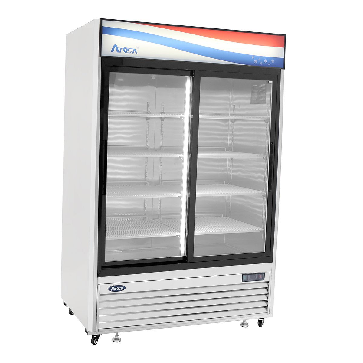 Atosa MCF8709GR Bottom Mount (2) Two Sliding Doors Refrigerator