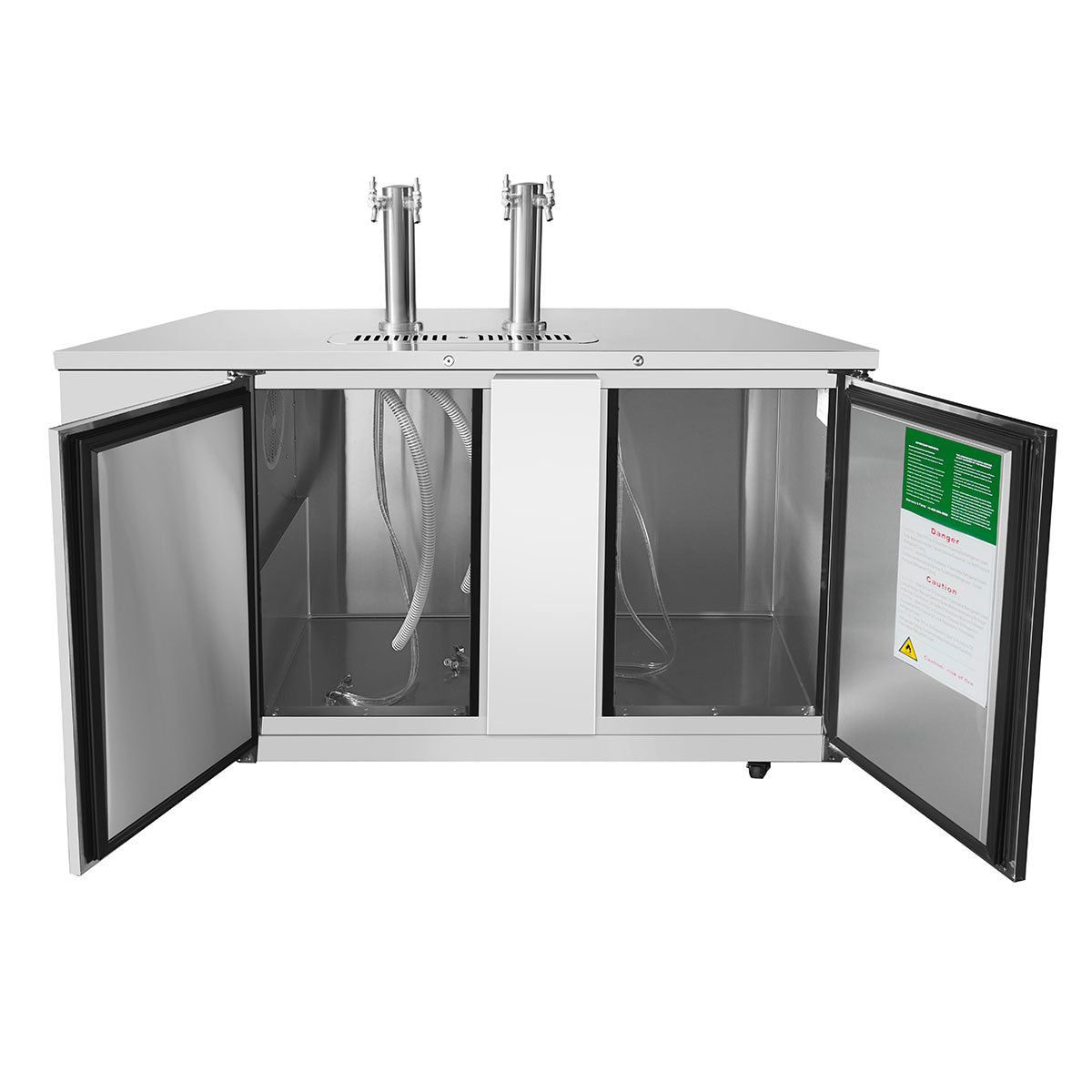 Atosa MKC68GR 68" Double Dual Tap Keg Cooler, Stainless Steel