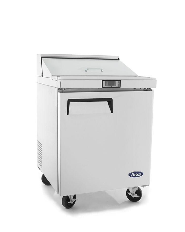 Atosa MSF8301GR 27" Sandwich Prep Table, with 8 Stainless Steel Pans