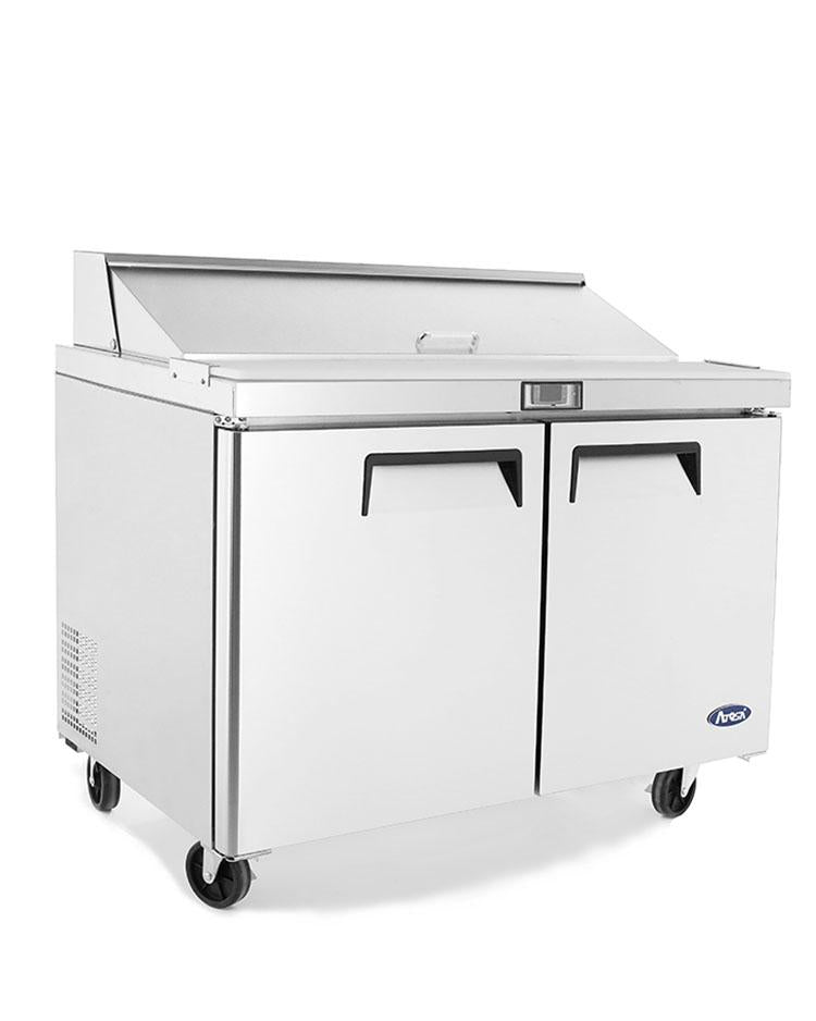 Atosa MSF8302GR 48" Sandwich Prep Table, with 12 Stainless Steel Pans