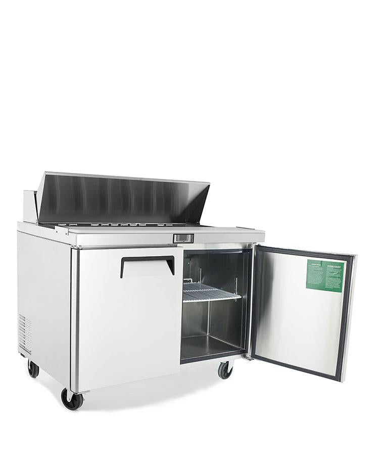 Atosa MSF8302GR 48" Sandwich Prep Table, with 12 Stainless Steel Pans