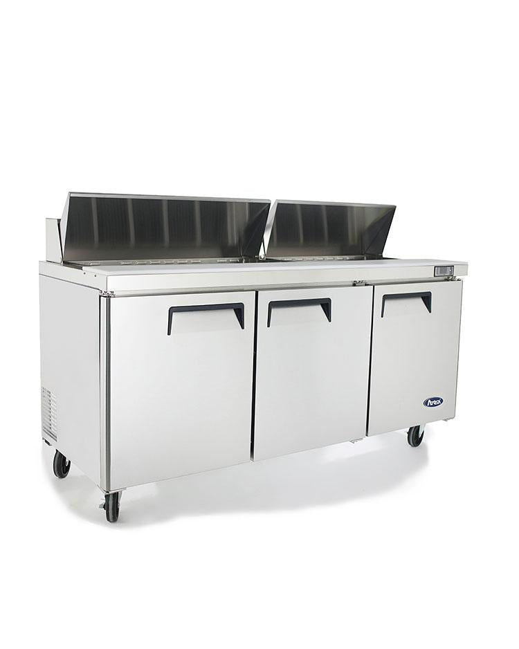 Atosa MSF8304GR 72" Sandwich Prep Table, with 18 Stainless Steel Pans