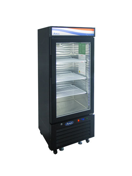 Atosa MCF8726GR Black Exterior Glass One (1) Door Merchandiser