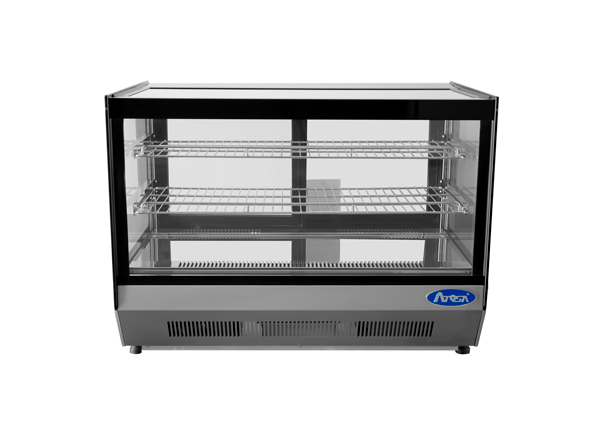 Atosa CRDS-56 35" Countertop Refrigerated Display Merchandiser, Curved, 5.6 Cu Ft