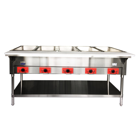Atosa CSTEB-5C 72.5", Electric Hot Food Table, 5 Wells, Water Pans Included, 3750W, 240V