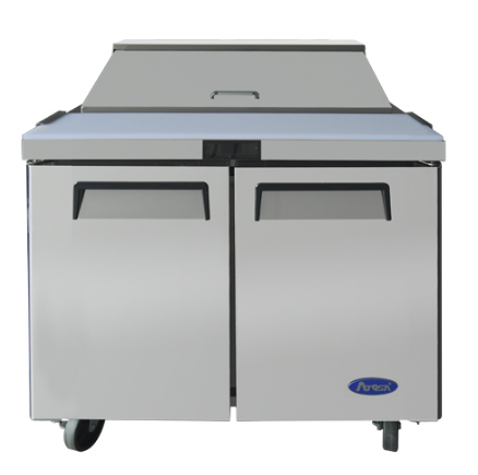 Atosa MSF3610GR 36″ Refrigerated Standard Top Sandwich Prep. Table, 8.7 Cu. Ft., 10 Pans
