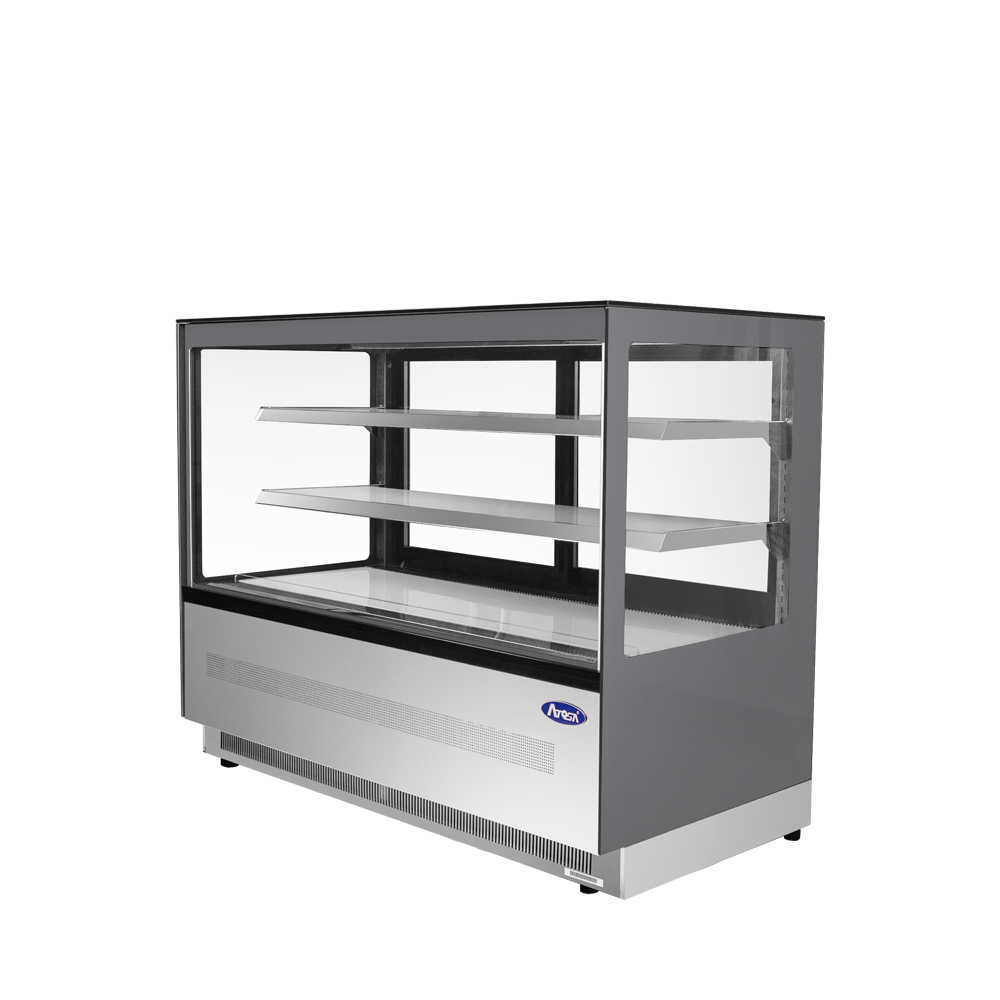Atosa RDCS-60 60" Floor Model Refrigerated Square Display Cases, 20.2 cu. ft.