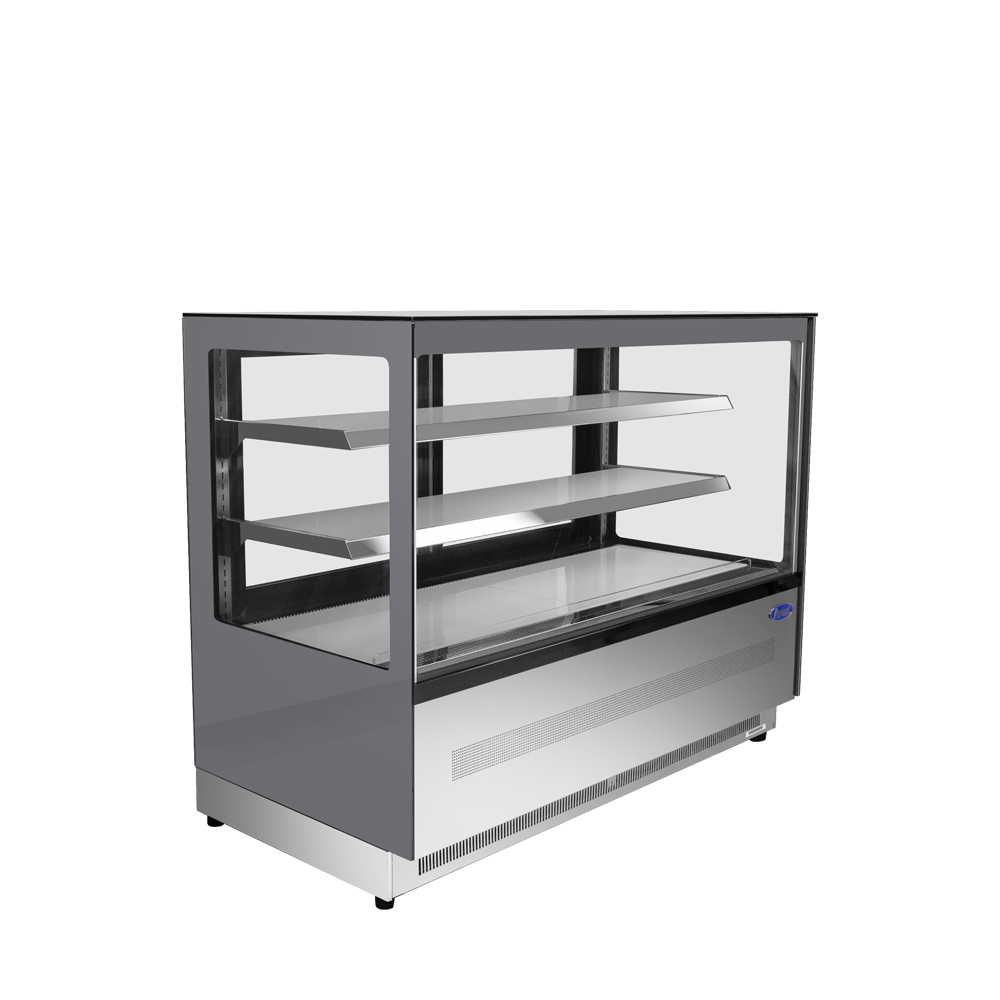 Atosa RDCS-60 60" Floor Model Refrigerated Square Display Cases, 20.2 cu. ft.