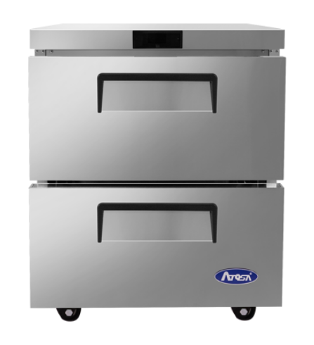 Atosa MGF8415GR 27″ Two-Drawer Undercounter Refrigerator, 7.15 Cu. Ft.