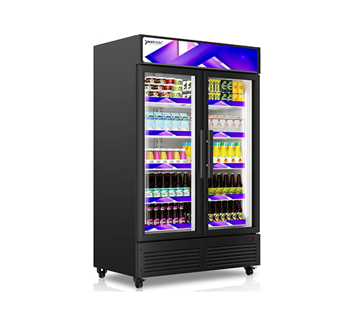 NAFCOOL GDR55 55" 2 Glass Hinge Door Merchandiser, 43.97 Cu. Ft.