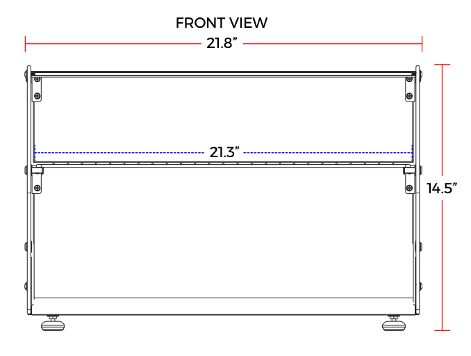 Marchia CA45 22" Curved Glass Countertop Dry Display Case