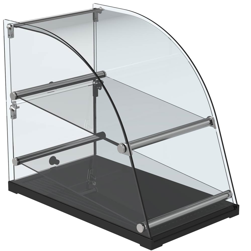 Marchia CA70 14" Curved Glass Extra Deep Countertop Dry Display Case
