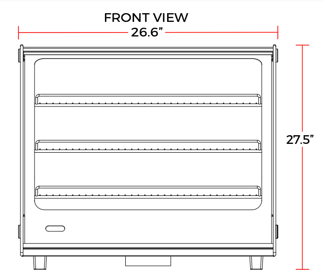 Marchia MHC131 27" Heated Curved Glass Countertop Display Case