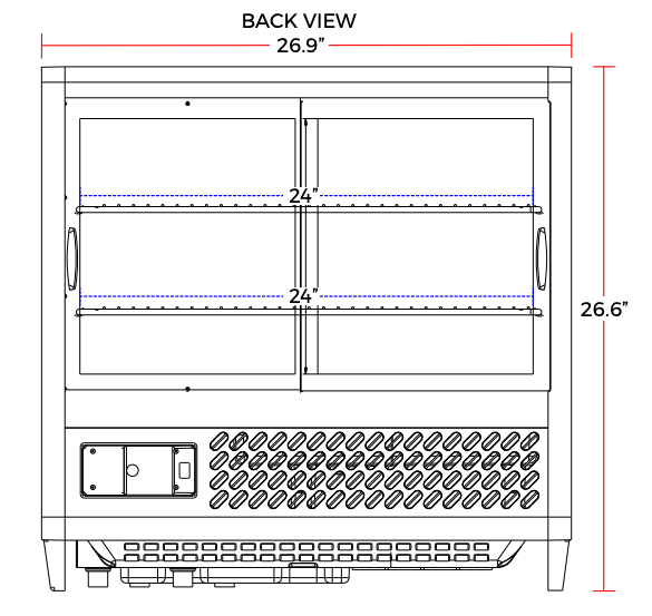 Marchia MDC100 27" Refrigerated Countertop Display Case