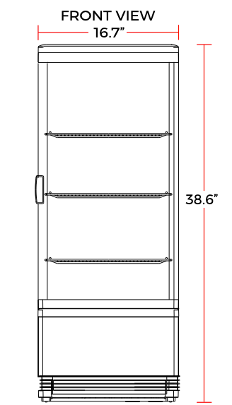 Marchia MDC78 Countertop Refrigerated Glass Display Case