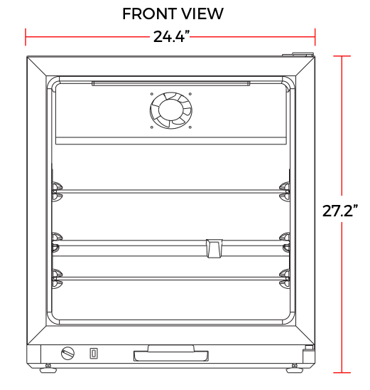 Marchia CR2 24" Compact Glass Door Refrigerator