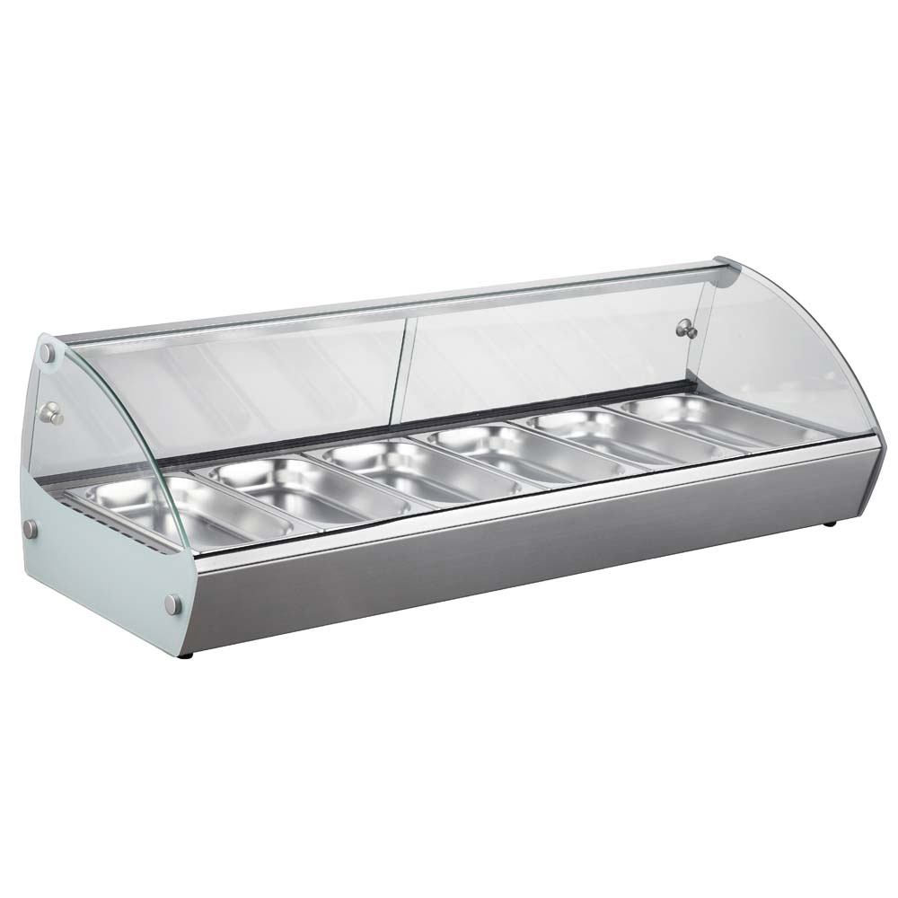 Marchia MSB6 44" Countertop Hot Food Display Warmer, 6 Pans