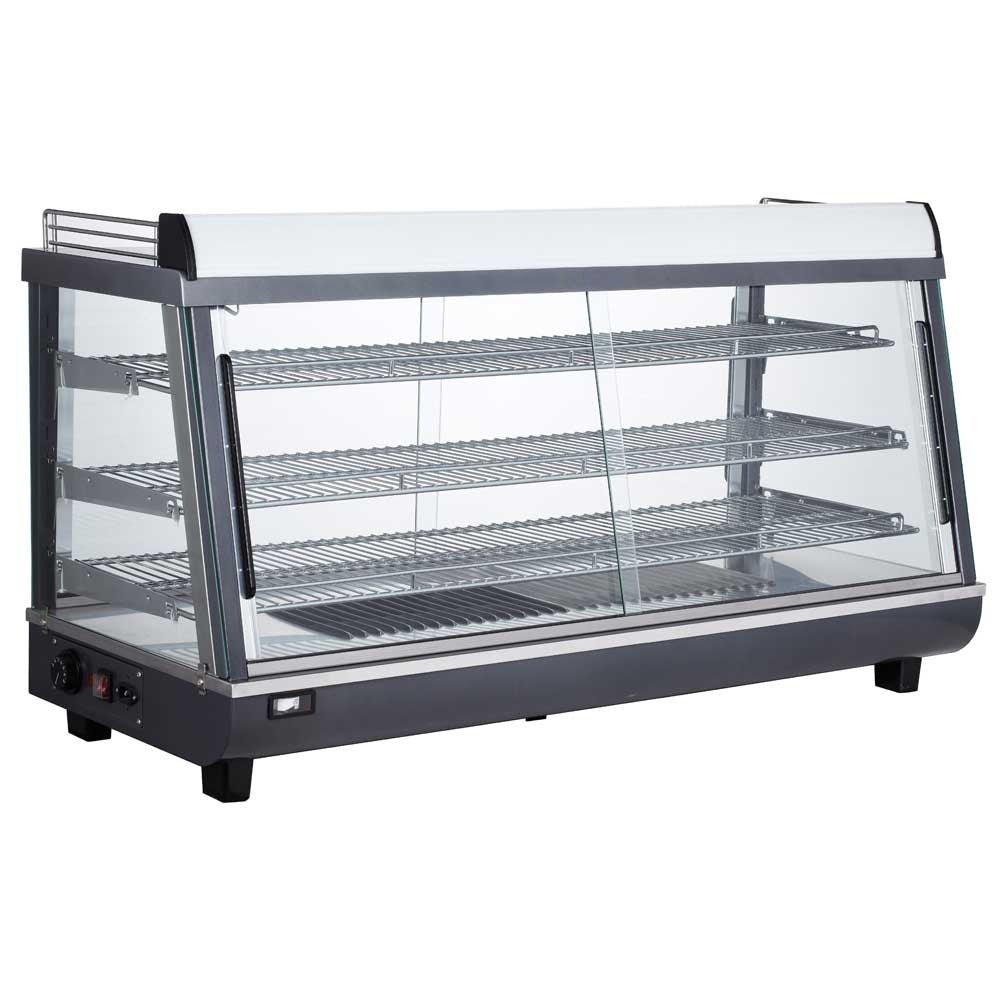 Marchia MHCC186 48" Heated Countertop Display Front and Rear Access Doors