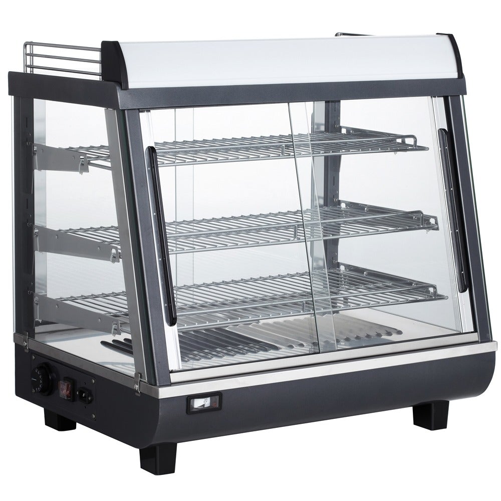 Marchia MHCC96 27" Heated Countertop Display Front and Rear Access Doors