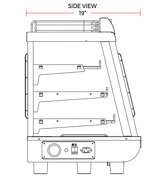 Marchia MHCC96 27" Heated Countertop Display Front and Rear Access Doors