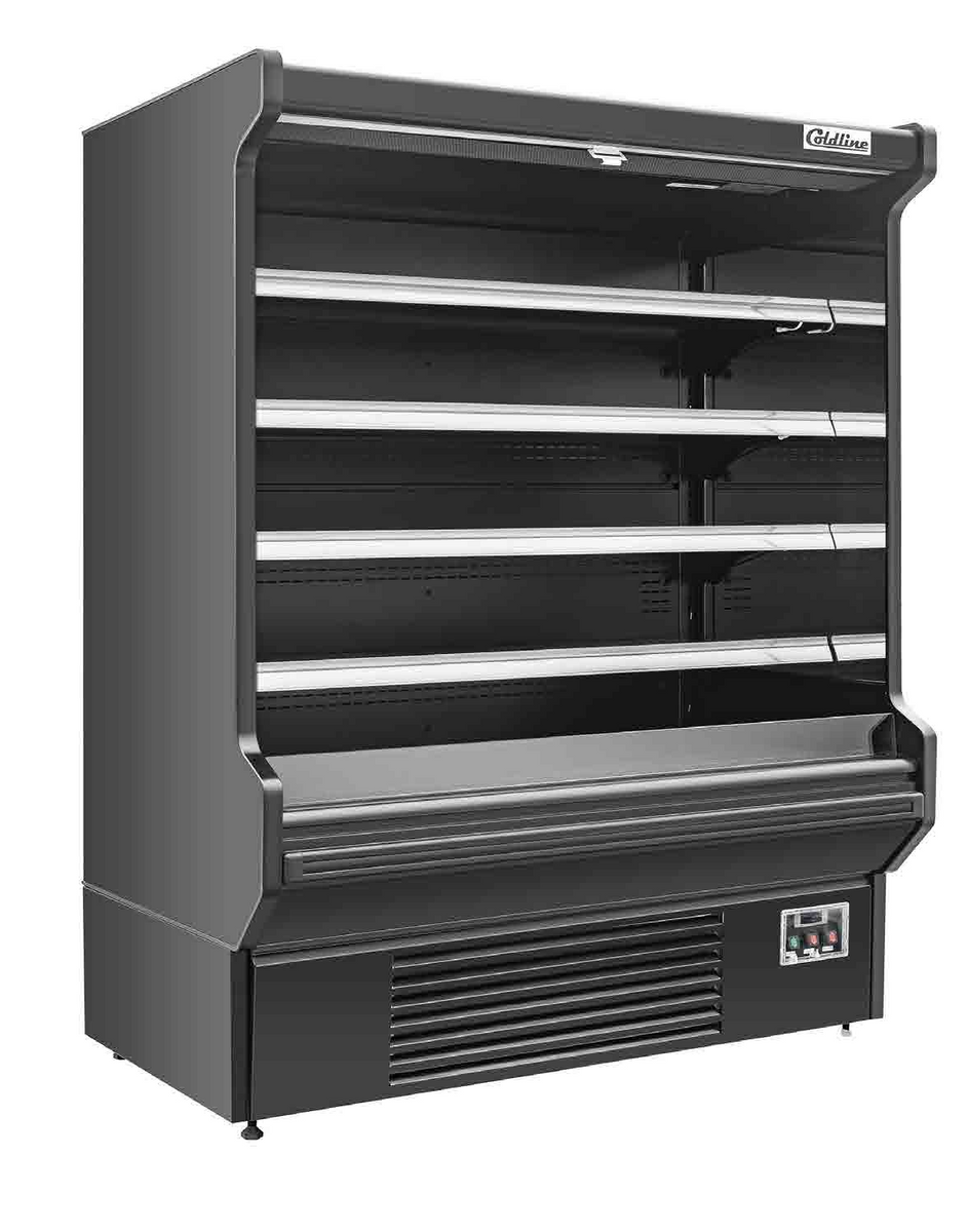 Coldline SOCD-76-B 76'' Black Deep Refrigerated Air Curtain Merchandiser