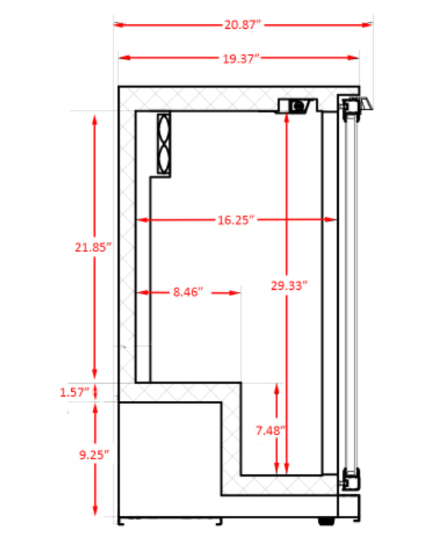 Unity U-BB1 24" Countertop Swing Door Merchandising Bar Cooler