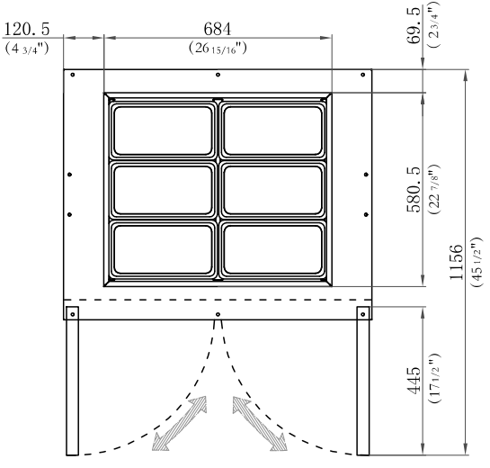 Coldline CBT-36 36" Stainless Steel Refrigerated Salad Bar, Buffet Table, Self Service