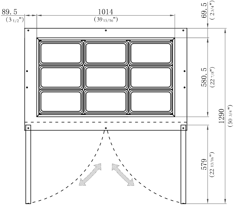 Coldline CBT-48 48" Stainless Steel Refrigerated Salad Bar, Buffet Table, Self Service