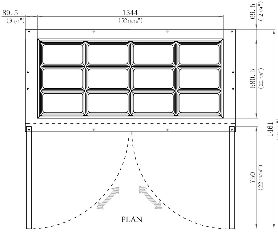 Coldline CBT-60 60" Stainless Steel Refrigerated Salad Bar, Buffet Table, Self Service