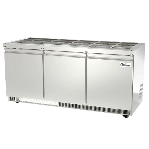 Coldline CBT-72 72" Stainless Steel Refrigerated Salad Bar, Buffet Table, Self Service