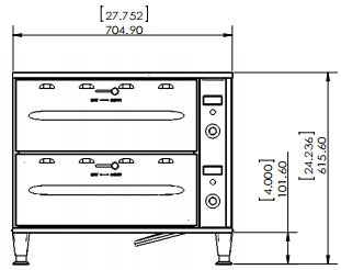 Prepline DW2 Double Freestanding Stainless Steel Drawer Warmer, 900W, 120V
