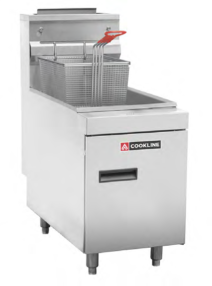 Cookline CTF2 Commercial 25 lb Natural Gas Stainless Steel Countertop Fryer
