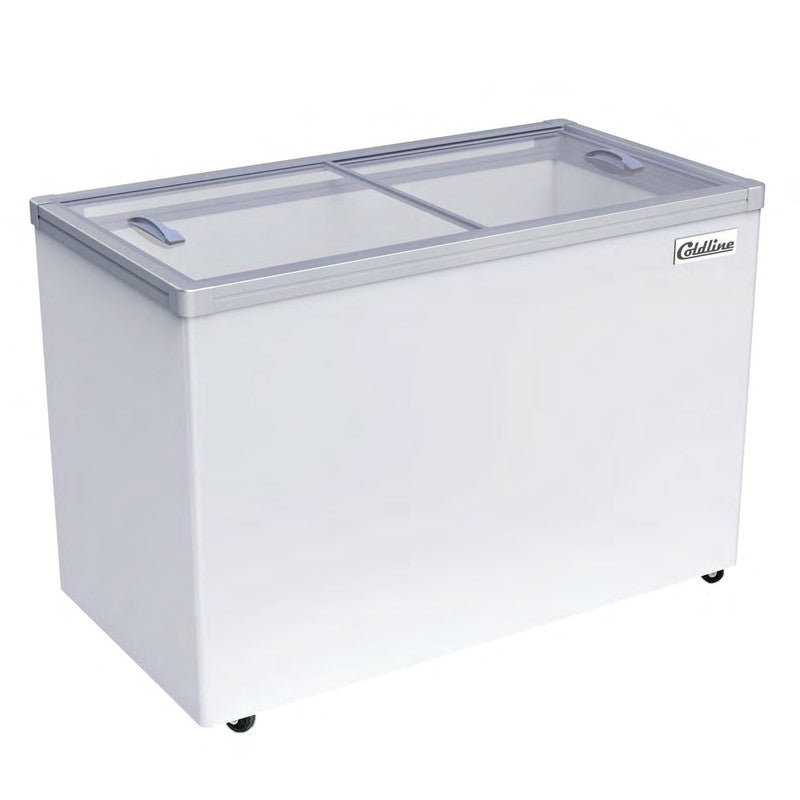 Coldline SD54 54" Glass Top Ice Cream Chest Freezer, 13 Cu. Ft.